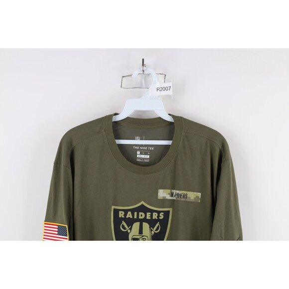 Nike Mens XL Salute To Service Las Vegas Raiders Football Long Sleeve T-Shirt - Picture 2 of 14